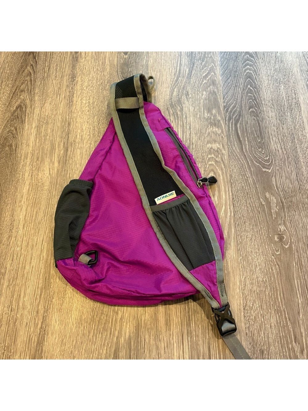 Vibrant Purple Crossbody Sling Backpack by Aonijie - Picture 2 of 5